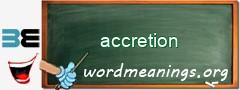 WordMeaning blackboard for accretion